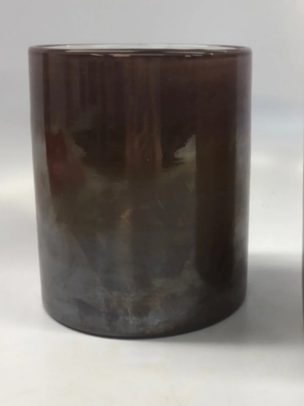 Big Opalhouse Lavender Rose Glass Pillar Candle Holder Large Purple Jar Vase